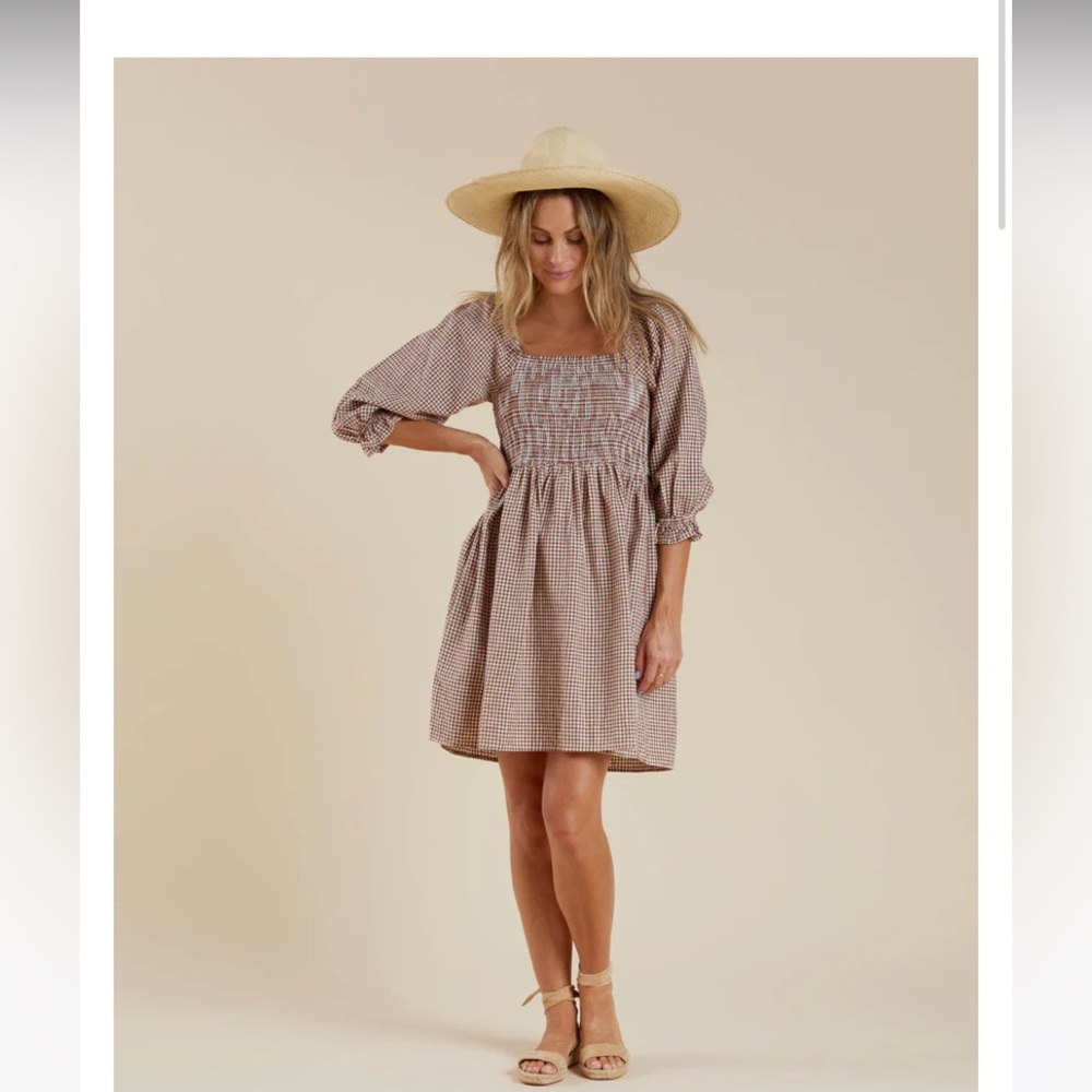 Rylee and Cru gingham Gianna dress